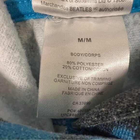 Vintage BEATLES Yellow Submarine Hoodie Tie Dye Blue Black Med - Picture 6 of 10